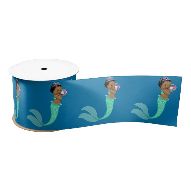 Mermaid Baby Shower Satin Ribbon (Spool)