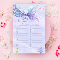 Mermaid Baby Shower Under the sea Baby Item Game