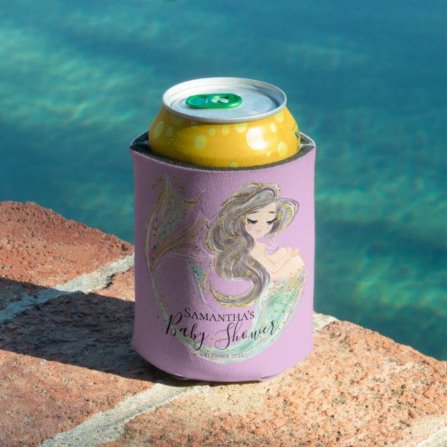 Mermaid Baby Shower. Under The Sea. Glitter Can Co Can Cooler (In Situ Pool)