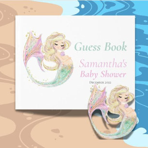 Mermaid Baby Shower. Under The Sea. Glitter Guest Book