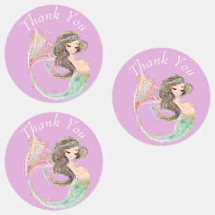 Mermaid Baby Shower. Under The Sea. Glitter Labels