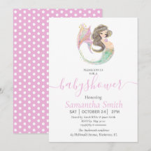 Mermaid baby shower under the sea Invitation