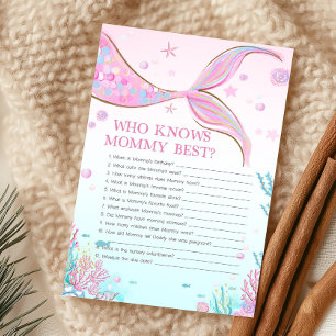 Mermaid Baby Shower Who Knows Mommy Best Game