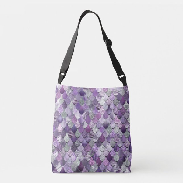 Mermaid Bag, Crossbody Bag, Purple Crossbody Bag (Back)