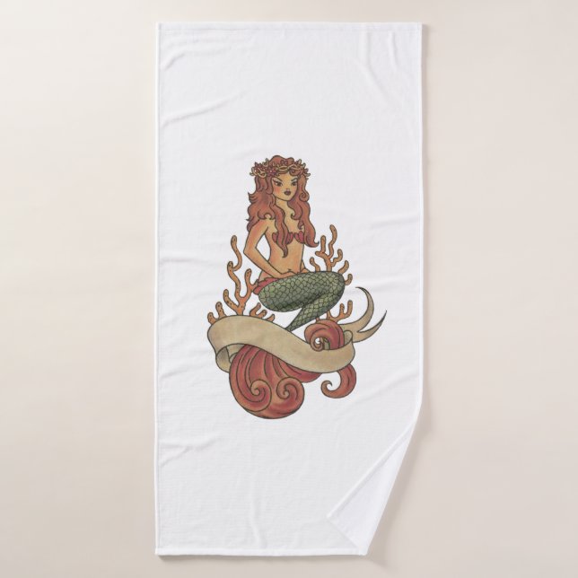mermaid bath towel (Bath Towel)