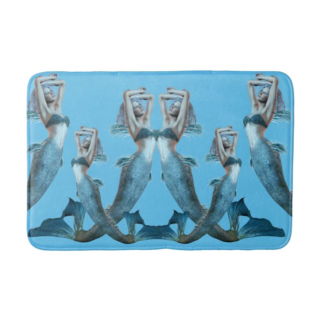 Mermaid Bathroom Bath Mat (Front)