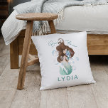 Mermaid Be You Throw Pillow<br><div class="desc">Encourage that special child or mermaid lover in your life to be themselves with this lovely mermaid,  "Be You" personalized throw pillow! Matching wrapping paper,  tissue paper,  and cards available!</div>