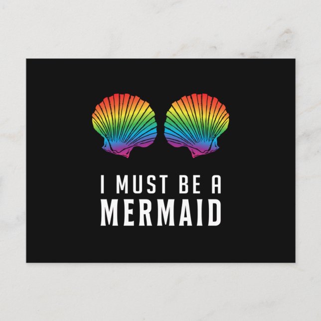 Mermaid Beach Bikini Carnival Shell BH Bra Gift Postcard (Front)