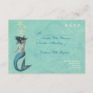 Mermaid Beach Coastal RSVP Cards