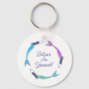 Mermaid - believe in yourself keychain