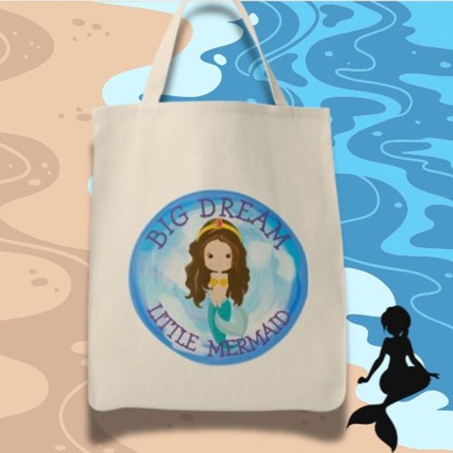 Mermaid BIG DREAM Sac fourre-tout (Carry your dreams everywhere with the Mermaid BIG DREAM Tote Bag)