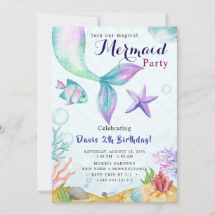 Mermaid Birthday Bash Invitation