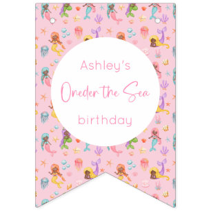 Mermaid Birthday Bunting Flags