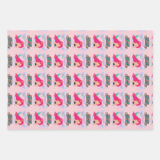 Mermaid Birthday Design – Underwater Wrapping Paper Sheet