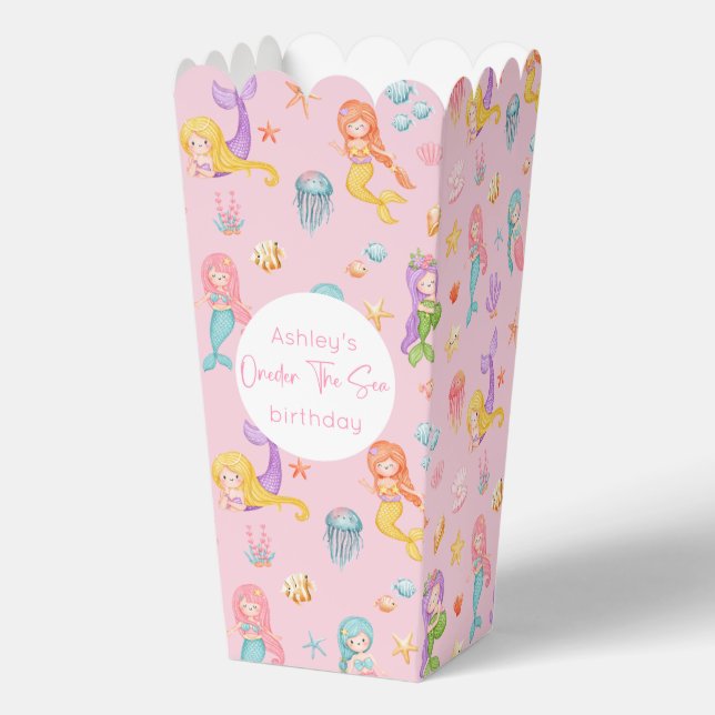 Mermaid Birthday Favor Box (Front)