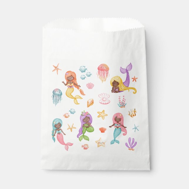 Mermaid Birthday Favour Bag (Front)