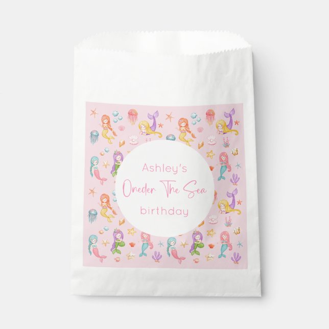 Mermaid Birthday Favour Bag (Front)