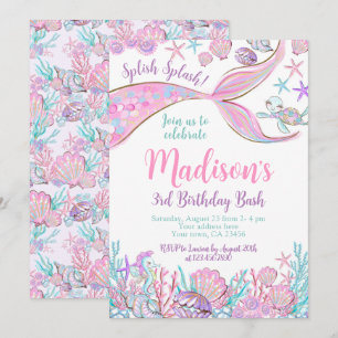 Mermaid Birthday Invitation
