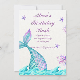 MERMAID BIRTHDAY INVITATION