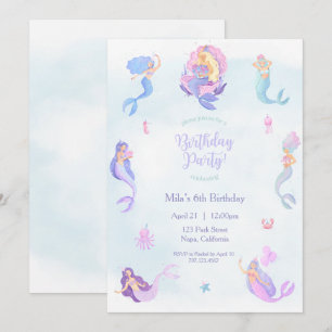 Mermaid Birthday Invitation