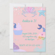 mermaid birthday invitation