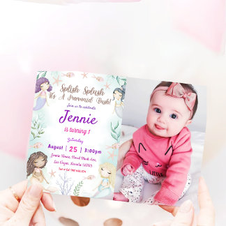 Mermaid Birthday Invitation Under The Sea