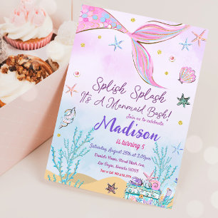 Mermaid Birthday Invitation Under The Sea