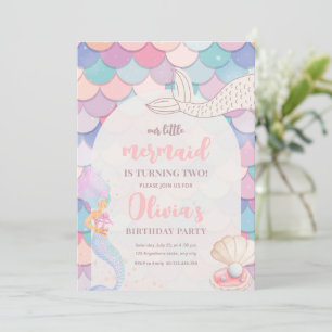 Mermaid Birthday Invitation,Under The Sea Birthday Invitation