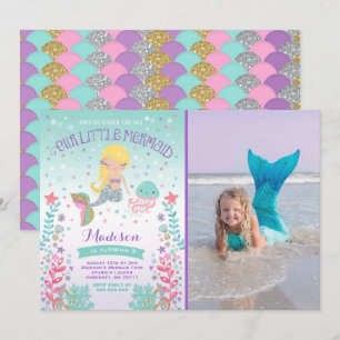 Mermaid Birthday Invitation Under The Sea Party