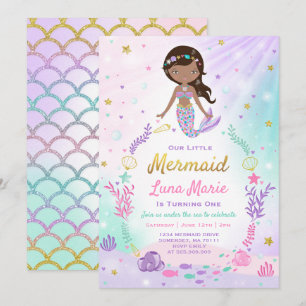 Mermaid Birthday Invitation Under The Sea Party