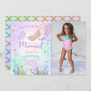 Mermaid Birthday Invitation Under The Sea Party