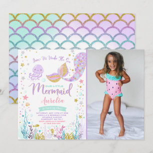 Mermaid Birthday Invitation Under The Sea Party
