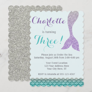 Mermaid Birthday Invitation • Under the Sea Theme