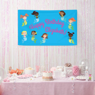 Mermaid Birthday Party Banner