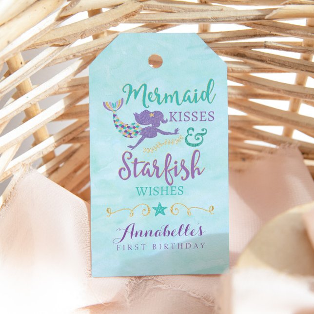 Mermaid Birthday Party Gift Favour Tags (Creator Uploaded)