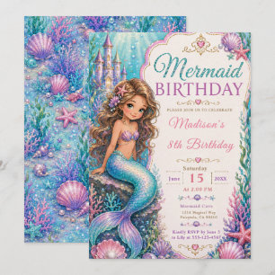 Mermaid Birthday Party Invitation