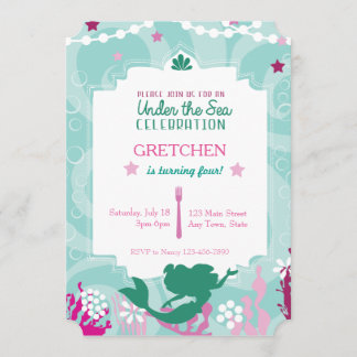 Mermaid Birthday Party Invitation