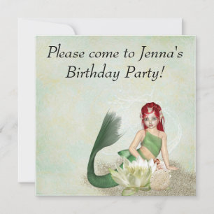 Mermaid Birthday Party Invitations