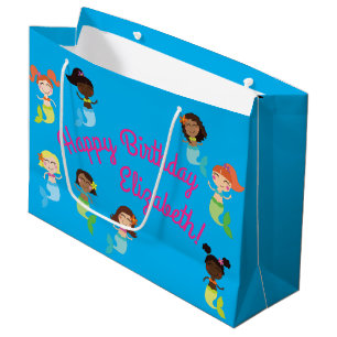 Mermaid Birthday Party Large Gift Bag