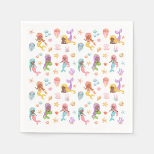 Mermaid Birthday Party Napkin