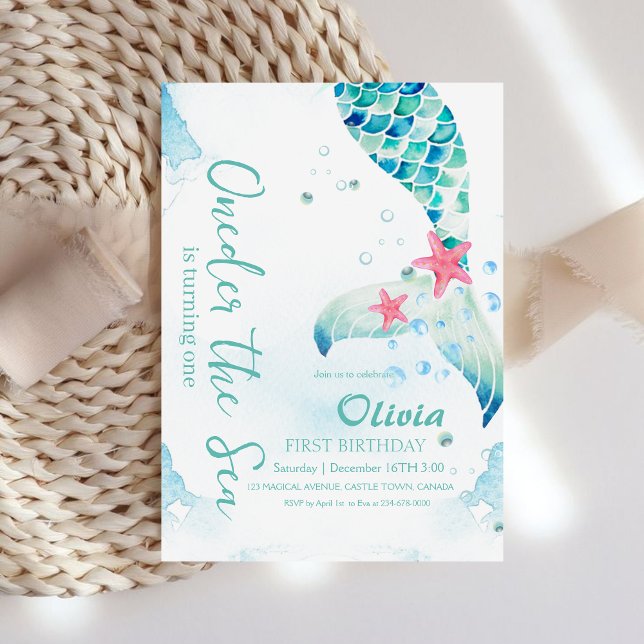 Mermaid Birthday Party Under The Sea Invitation (Creator Uploaded)