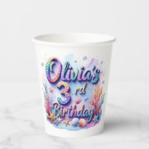 Mermaid Birthday Party – Under the Sea Party  Paper Cups