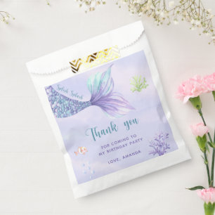 Mermaid Birthday Party Under The Sea Thank You Favour Bag