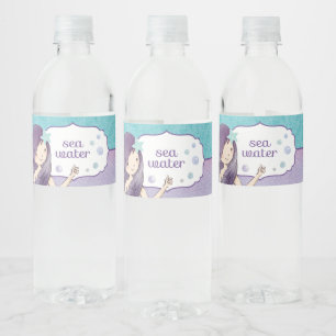 Mermaid Birthday Party Water Bottle Labels