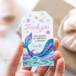 Mermaid Birthday Pool Party Thank you Gift Tags<br><div class="desc">These enchanting Mermaid thank you favour tags are the perfect finishing touch to your party favours. Set the stage for an unforgettable mermaid party experience!  Most lettering is editable - click the "Customize Further" button to edit. Matching items in our store Cava party design</div>