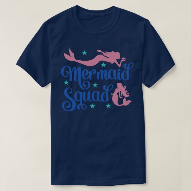 Mermaid Birthday Squad Funny Family macthing birth T-Shirt (Design Front)