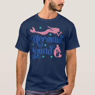 Mermaid Birthday Squad Funny Family macthing birth T-Shirt