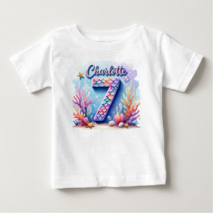 Mermaid Birthday T-Shirt – Personalized Name & Age