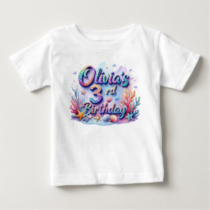 Mermaid Birthday T-Shirt – Personalized Name & Age