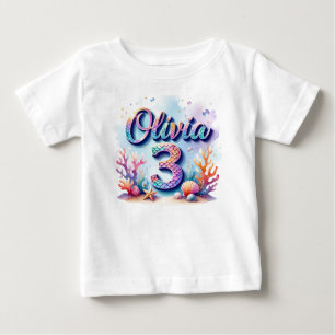 Mermaid Birthday T-Shirt – Personalized Name & Age